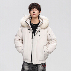 批发2025年冬季新款90%新国标白鸭绒<b class='q'>时尚</b>派克加厚大毛领羽绒服外套