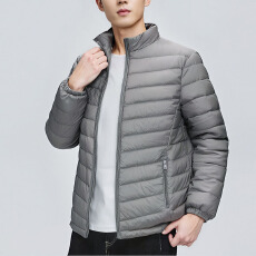 批发国标轻薄舒适百搭羽绒服时尚简约立领保暖轻便白鸭绒羽绒服