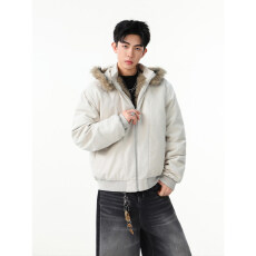 批发新款可拆解构座山雕连帽男女秋冬季休闲派克服潮流棉夹克