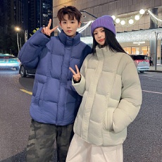 批发棉袄冬季新款保暖情侣加厚立领休闲宽松外套男女纯色面包服棉袄