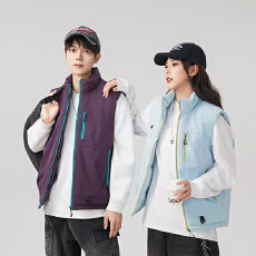 批发爆款情侣款马甲男纯色冬季保暖无袖坎肩休闲马甲男女外套