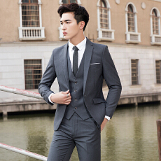 批发西服套装<b class='q'>男</b>三件套商务职业正装工装制服小<b class='q'>西装</b>伴郎新郎结婚礼服