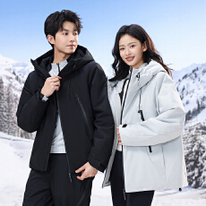 新款男女爆款直播小红书力推高品质跨境保暖冲锋连帽防水情侣棉衣