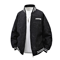 春季新款长袖棒球服夹克外套高品质带纹理面料上衣百搭潮牌外套