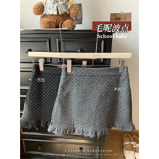 批发实价实拍秋冬法式减龄甜美木耳边防走光高腰毛呢包臀半身裙<b class='q'>短裙</b>