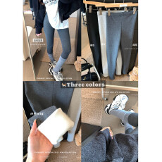 批发实价实拍打底裤子韩系高级感加厚加绒外穿鲨鱼裤秋<b class='q'>冬</b>修身瑜伽裤女