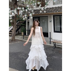 批发实价<b class='q'>实拍</b>法式刺绣花朵镂空挂脖飘带<b class='q'>衬衫</b>女气质套头上衣 短袖/背心