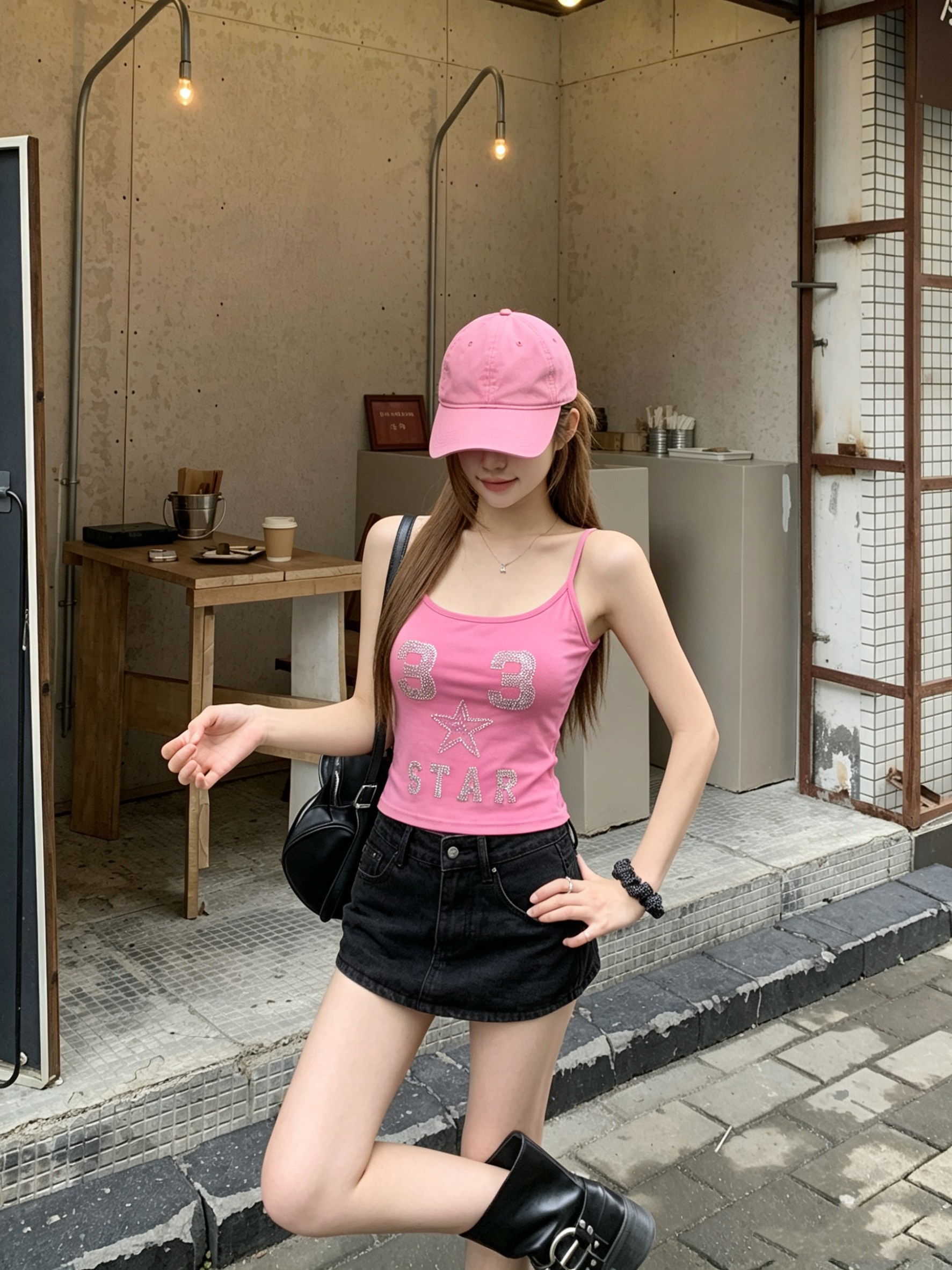 정가 실사 아메리칸 레트로 핫픽스 단어 조끼 슬립 여성 새로운 고급 고유 한 몸매 가꾸기 슬림해 보이는 맨위
