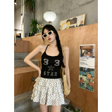 批发实价实拍美式复古烫钻<b class='q'>工字</b>背心吊带女新款高级独特修身显瘦上衣