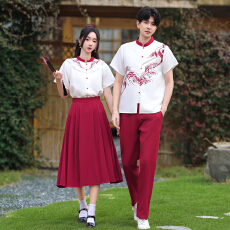 批发实拍情侣学生演出毕业中国风班校服