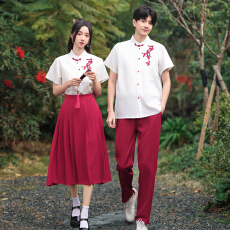 批发实拍情侣中国风学生毕业演出表演班校服