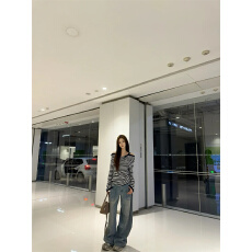 批发大码高个子口袋刺绣磨白<b class='q'>镶钻</b><b class='q'>牛仔裤</b>女2025秋季新款宽松薄款拖地裤