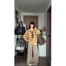 批发微胖mm美式街头卡其色高腰牛仔裤女<b class='q'>秋</b>冬百搭显瘦休闲阔腿裤