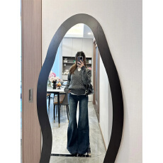 批发高个子复古小众辣妹微喇垂感牛仔裤女2025<b class='q'>秋</b>冬新款加厚做旧马蹄裤