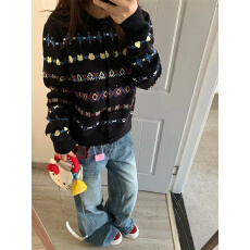 批发微胖mm复古水洗蓝高级感弯刀<b class='q'>牛仔裤</b>女秋冬美式高街低腰宽松阔腿裤