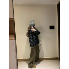 批发高个子加长版<b class='q'>牛仔裤</b><b class='q'>女</b>春季设计感拼接阔腿裤复古<b class='q'>棕</b>咖色休闲拖地裤