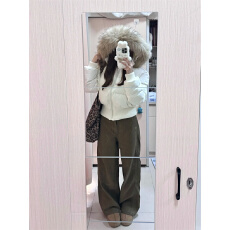 棕咖色高腰爆款阔腿牛仔裤女2026韩版冬高个子休闲遮肉弯刀直筒裤