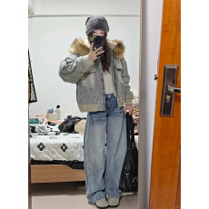 批发微胖mm街头风复古低腰牛仔裤春款<b class='q'>韩版</b>休闲宽松显瘦磨白弯刀裤