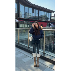 批发加绒铅笔牛仔<b class='q'>裤</b>女春季新款加厚高腰弹力<b class='q'>修身</b>紧身配靴子小脚<b class='q'>裤</b>