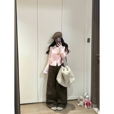 批发牛仔<b class='q'>裤</b>女春季新款美式复古<b class='q'>碎花</b>阔腿<b class='q'>裤</b><b class='q'>显瘦</b>慵懒风复古宽松直筒<b class='q'>裤</b>子