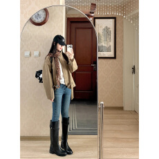 批发复古加绒加厚铅笔牛仔裤女春季2026新款修身紧身弹力配靴子小脚裤