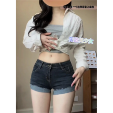 美式复古水洗牛仔短裤女夏季2026新款修身a字热裤性感包臀超短裤