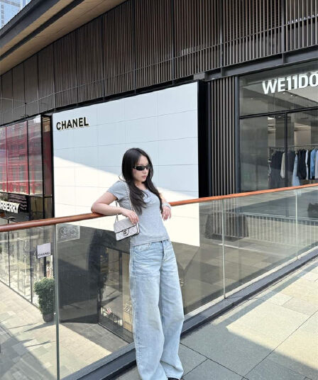 아메리칸 레트로 청바지 여성 여름 마 오래된 워싱 주름 디자인 센스 바닥 청소 바지 루즈핏 슬림해 보이는 와이드 레그 팬츠 트렌디