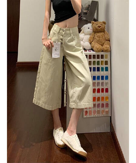 해체 센스 기타 단추 사선 무늬 7 점 바지 아이들 2026 여름 신제품 편안함 원단 반바지