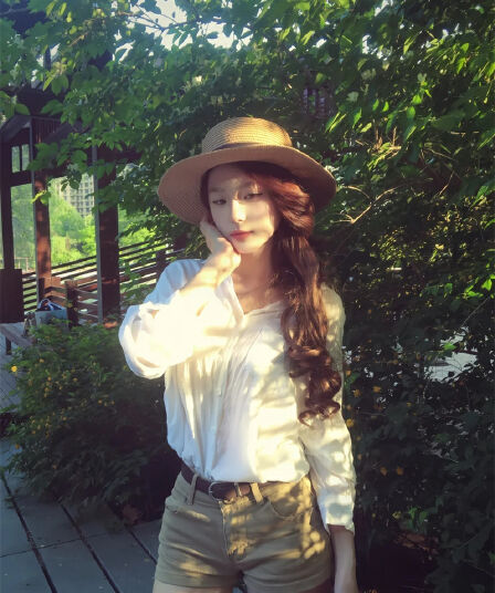레트로 카키 색 워싱 다용도 데님 반바지 여성 여름 새로운 캐주얼 슬림해 보이는 배 모양 몸 한 마디 핫 바지