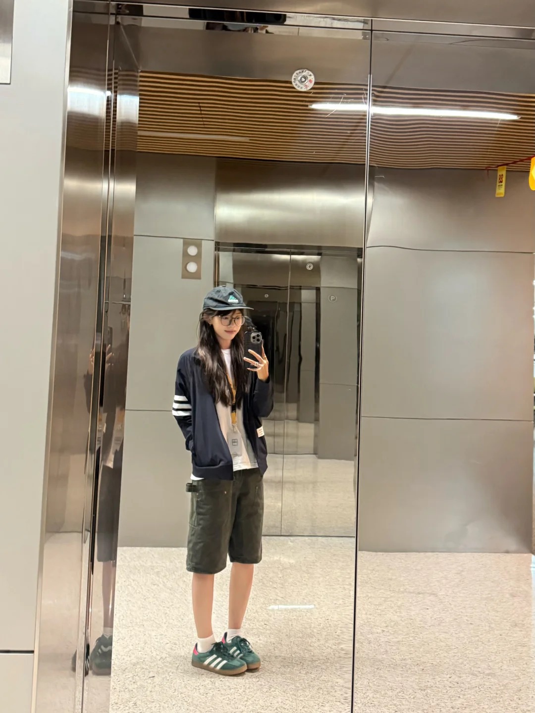 워크웨어 데님 반바지 여성 여름 얇은 스타일 군용 녹색 캐주얼 출퇴근 다용도 스트레이트 팬츠 하이웨이스트 표지 고기 오부 바지