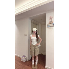 批发bf慵懒风美式宽松五分直筒牛仔<b class='q'>裤</b>女2026夏季<b class='q'>新款</b>薄款工<b class='q'>装</b>阔腿中<b class='q'>裤</b>