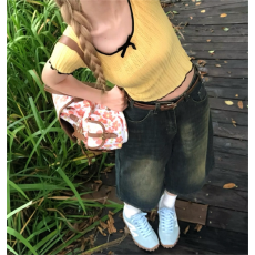 批发大码高腰牛仔<b class='q'>短裤</b>女夏季韩系辣妹极简慵懒风直筒裤显瘦包臀<b class='q'>热裤</b>潮