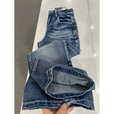 批发牛仔裤<b class='q'>女</b>秋季复古猫须小众设计感阔腿盖脚裤辣妹显瘦微喇拖地长裤