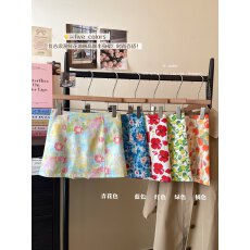 批发实拍实价流行碎花油画<b class='q'>半身裙</b>女夏季2026新款小个子高腰包臀裙裙子