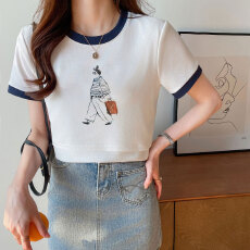 批发实拍 <b class='q'>夏</b>季纯棉短袖T恤产后辣妈喂奶百搭显瘦喂奶上衣月子T恤