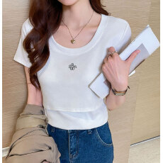 批发实拍 <b class='q'>夏</b>季新款山茶花哺乳纯棉T恤产后喂奶百搭显瘦月子服