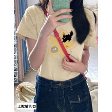 批发哺乳纯棉<b class='q'>夏</b>季短袖圆领T恤产后辣妈宽松显瘦条纹喂奶上衣月子