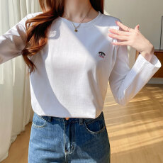 批发实拍 哺乳纯棉T恤秋<b class='q'>冬</b>产后宽松显瘦亲肤百搭喂奶打底上衣月子服