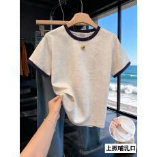 出货中  夏季新款哺乳T恤产后月子期亲肤喂奶上衣打底针织衫