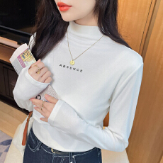 实拍 秋冬新款哺乳衣薄绒加厚保暖半高领哺乳T恤产后喂奶打底上衣