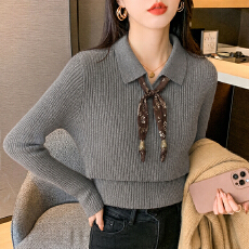 实拍 现 秋冬加厚保暖哺乳毛衣产后翻领显瘦百搭喂奶针织上衣