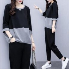 批发<b class='q'>欧洲站</b>夏季休闲运动<b class='q'>套装</b>女2026新款宽松韩版短袖时尚潮流两件套裤