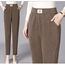 批发加绒加厚<b class='q'>哈伦裤</b>子女秋冬季大码保暖百搭小脚宽松显瘦高腰休闲长裤