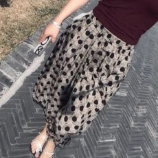 批发<b class='q'>复古</b>波点八分阔腿裤女夏季新款松紧高腰显瘦时尚百搭休闲裤子
