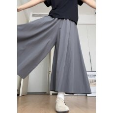 批发山本裙裤女夏季薄款2026新款小个子垂感休闲宽松慵懒冰丝阔腿裤裙