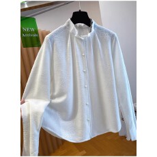 批发木耳边蕾丝刺绣<b class='q'>衬衫女</b>2026年新款早春宽松绝美洋气小衫超好看上衣