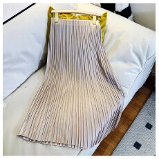 批发百褶中长款半身裙女高腰遮胯<b class='q'>优雅</b>复古显瘦慵懒风风琴裙