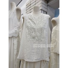 批发GV大白哥 绝伦重工 立体手工刺绣松弛感无袖背心夏季新款上衣女夏
