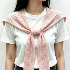 批发实拍 韩系纯色针织披肩搭配衬衫t恤春夏女外搭护颈薄款小坎肩