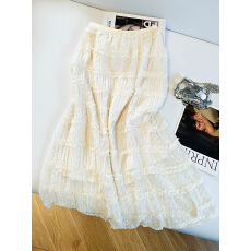 批发话里淑女风蕾丝半裙2026新款韩版高腰显瘦减龄气质<b class='q'>半身裙</b>女